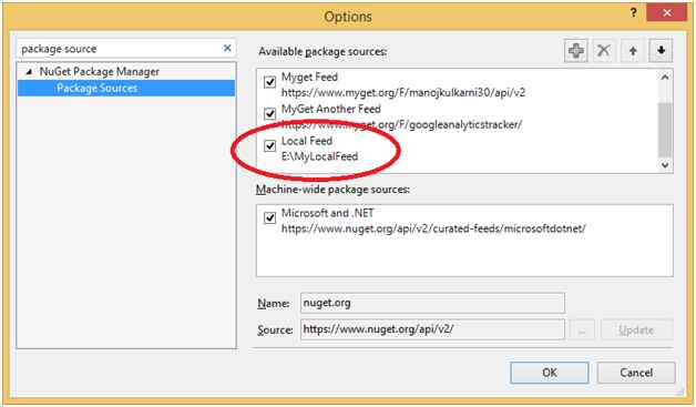 Local Feed Is Added As Package Source